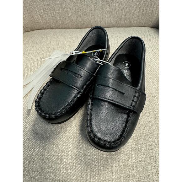 NWT Toddler Boys Cat & Jack Black Abbott Loafers - Size 6 - Picture 1 of 5